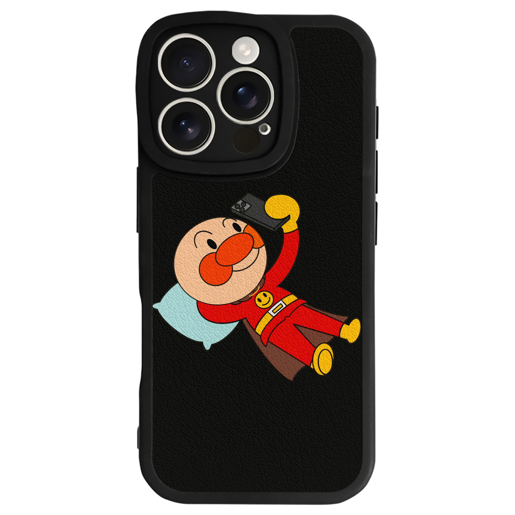 （画像用） アンパンマン Anpanman 【iPhone 16シリーズ対応】シリコンスマホケース（レザー調） 材質：シリコン